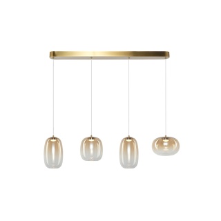 Lampa wisząca VASO AMBER - zwis 15W LED 3000K złota 89 cm Milagro