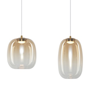 Lampa wisząca VASO AMBER - zwis 15W LED 3000K złota 89 cm Milagro