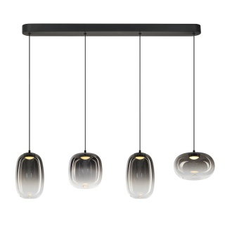 Lampa wisząca VASO SMOKED - zwis 15W LED 3000K czarna 89 cm Milagro