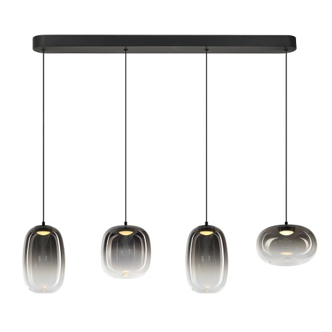 Lampa wisząca VASO SMOKED - zwis 15W LED 3000K czarna 89 cm Milagro