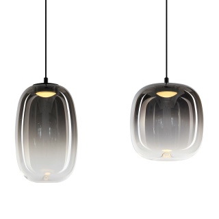 Lampa wisząca VASO SMOKED - zwis 15W LED 3000K czarna 89 cm Milagro