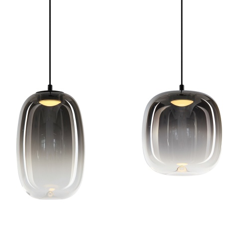 Lampa wisząca VASO SMOKED - zwis 15W LED 3000K czarna 89 cm Milagro