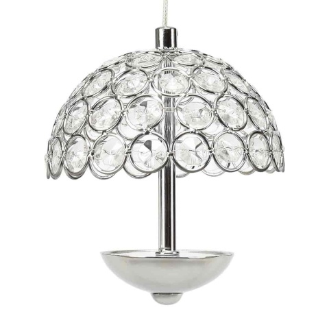 Lampa wisząca VENUS 3x5W - zwis 15W LED 4000K chromowana 42 cm Milagro