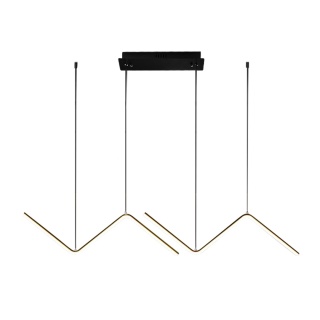 Lampa wisząca VERTE - zwis 22W LED 4000K czarna 98 cm Milagro