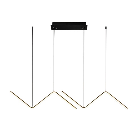 Lampa wisząca VERTE - zwis 22W LED 4000K czarna 98 cm Milagro