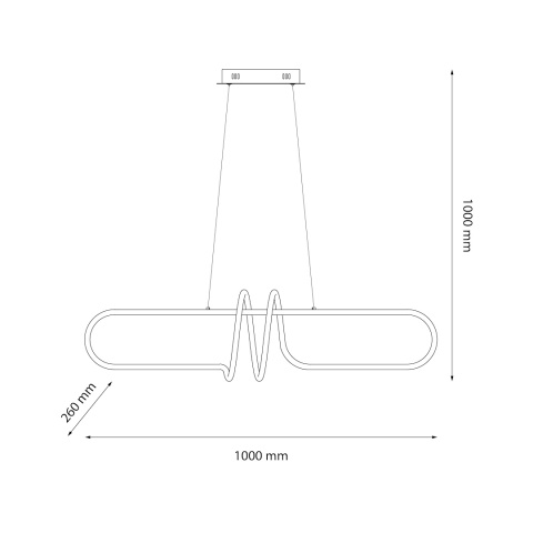 Lampa wisząca LED VERTIGO 54W 4000K czarny – ML1576