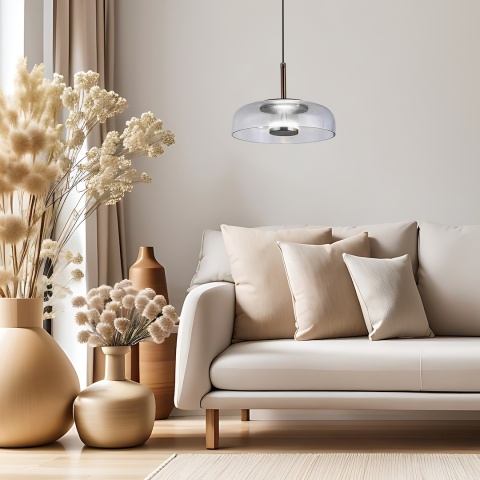 Lampa wisząca VETRO CLEAR - zwis 6W LED 4000K transparentna 23 cm Milagro