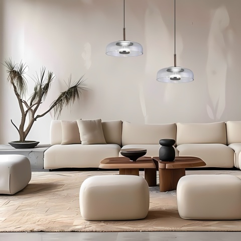 Lampa wisząca VETRO CLEAR - zwis 6W LED 4000K transparentna 23 cm Milagro