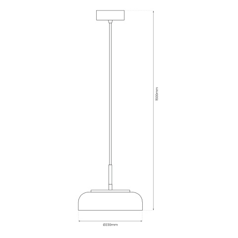 Lampa wisząca VETRO CLEAR - zwis 6W LED 4000K transparentna 23 cm Milagro