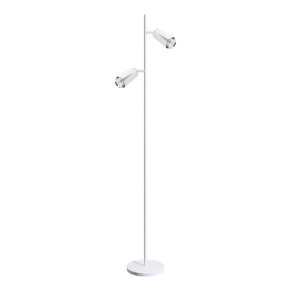 Lampa podłogowa FLOWER 2xGU10 biało-chromowana