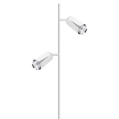 Flower Chrome Lampa Podłogowa 2xGU10 Biały