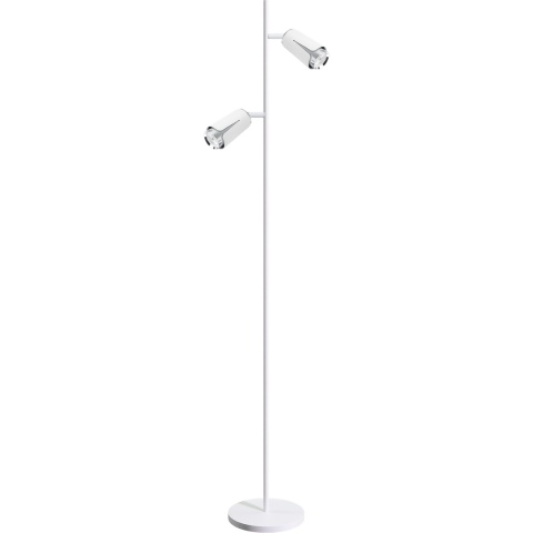 Flower Chrome Lampa Podłogowa 2xGU10 Biały