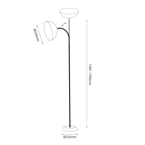 Lampa podłogowa ZACK CASHMERE 1xE27