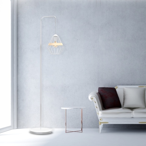 Lampa stojąca Cliff 1xE27 Biały
