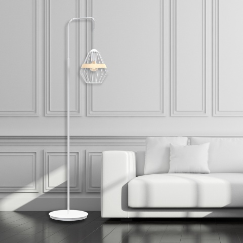 Lampa stojąca Cliff 1xE27 Biały