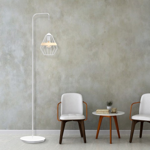 Lampa stojąca Cliff 1xE27 Biały
