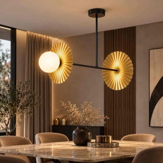 Lampa sufitowa Bloom 2xG9 Czarno-złoty