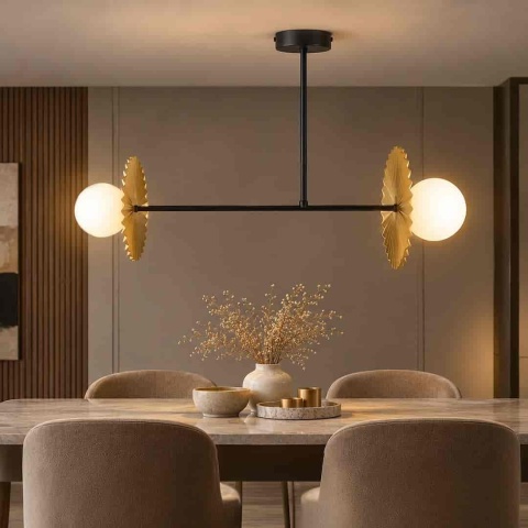 Lampa sufitowa Bloom 2xG9 Czarno-złoty