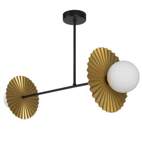 Lampa sufitowa Bloom 2xG9 Czarno-złoty