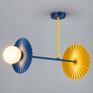 Lampa sufitowa Bloom 2xG9 Granat-żółty
