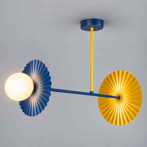 Lampa sufitowa Bloom 2xG9 Granat-żółty