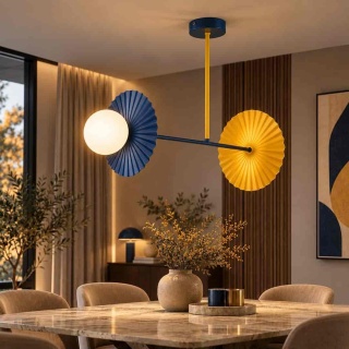 Lampa sufitowa Bloom 2xG9 Granat-żółty