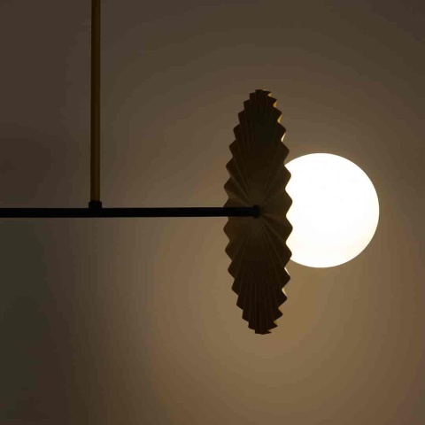 Lampa sufitowa Bloom 2xG9 Granat-żółty