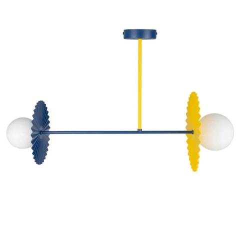 Lampa sufitowa Bloom 2xG9 Granat-żółty