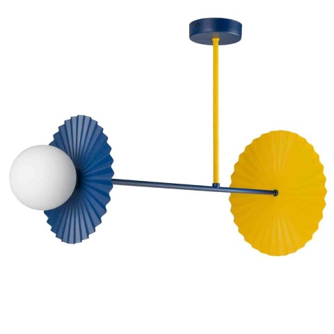 Lampa sufitowa Bloom 2xG9 Granat-żółty