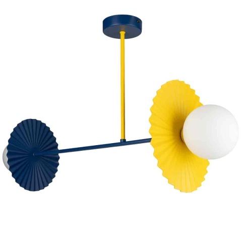 Lampa sufitowa Bloom 2xG9 Granat-żółty