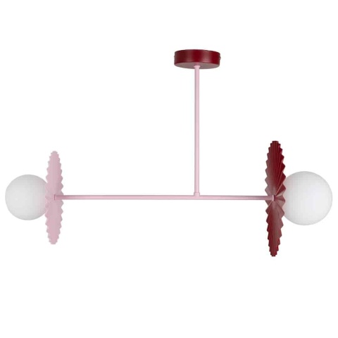 Lampa sufitowa Bloom 2xG9 Róż-burgund