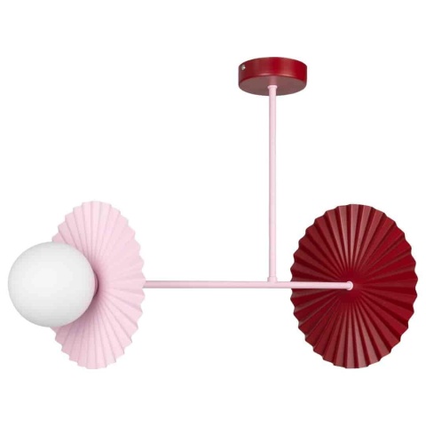 Lampa sufitowa Bloom 2xG9 Róż-burgund