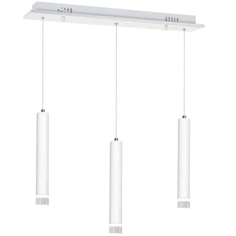 Lampa wisząca ALBA 3X5W - zwis 15W LED 4000K biała 45 cm Milagro