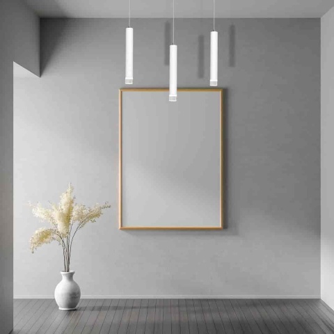 Lampa wisząca ALBA 3X5W - zwis 15W LED 4000K biała 45 cm Milagro