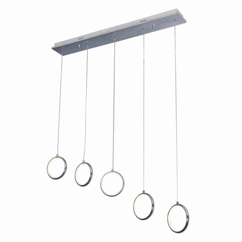 Lampa wisząca ANELLO - zwis 35W LED 4000K chromowana 85 cm Milagro