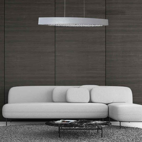 Lampa wisząca BOCCA - zwis 24W LED 4000K srebrna 90 cm Milagro