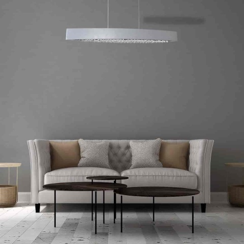 Lampa wisząca BOCCA - zwis 24W LED 4000K srebrna 90 cm Milagro