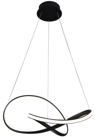 Lampa wisząca CAPPIO - zwis 36W LED 4000K czarna 60 cm Milagro