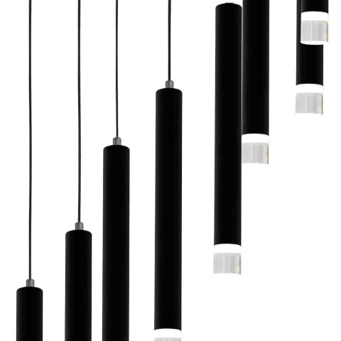 Lampa wisząca CARBON - zwis 12W LED 4000K czarna 45 cm Milagro