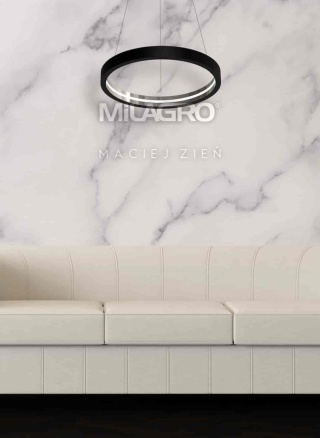 Lampa wisząca CASSIOPEIA - zwis 8,5W LED 3000K czarno-chromowana 70 cm Milagro