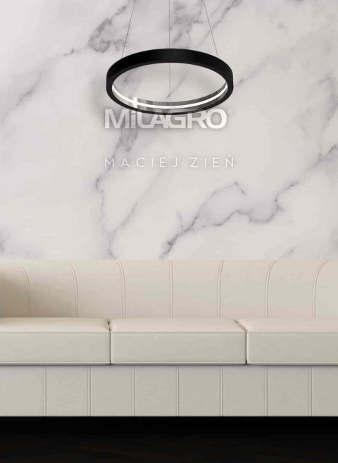 Lampa wisząca CASSIOPEIA - zwis 8,5W LED 3000K czarno-chromowana 70 cm Milagro