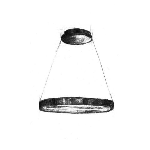 Lampa wisząca CASSIOPEIA - zwis 8,5W LED 3000K czarno-chromowana 70 cm Milagro
