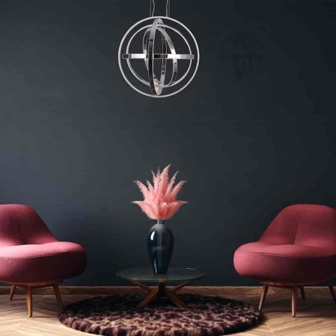 Lampa wisząca COPERNICUS - zwis 260W LED 3000K chromowana 85 cm Milagro