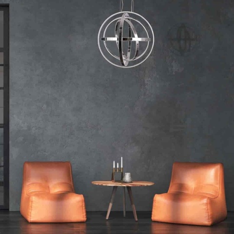 Lampa wisząca COPERNICUS - zwis 260W LED 3000K chromowana 85 cm Milagro