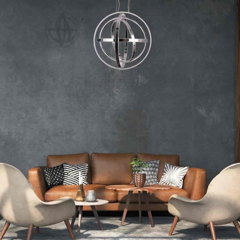 Lampa wisząca COPERNICUS - zwis 260W LED 3000K chromowana 85 cm Milagro
