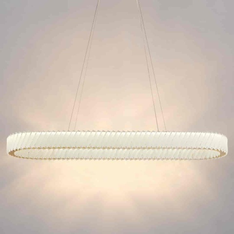 Lampa wisząca LED DELUXE ML2782 120 cm – podłużny złoty klosz ze światłem 4000K
