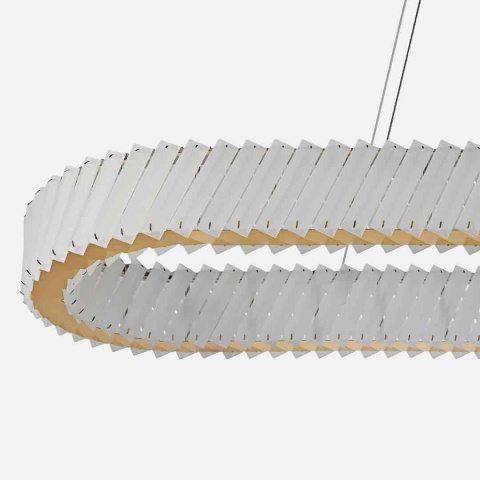 Dekoracyjny klosz lampy DELUXE 120 cm widziany od dołu