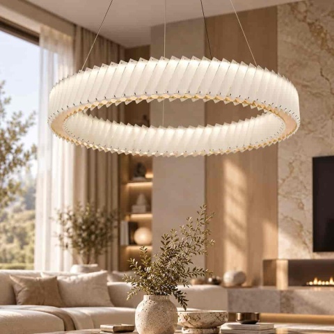 Lampa wisząca LED DELUXE 35W 4000K złoty 70cm – ML2780