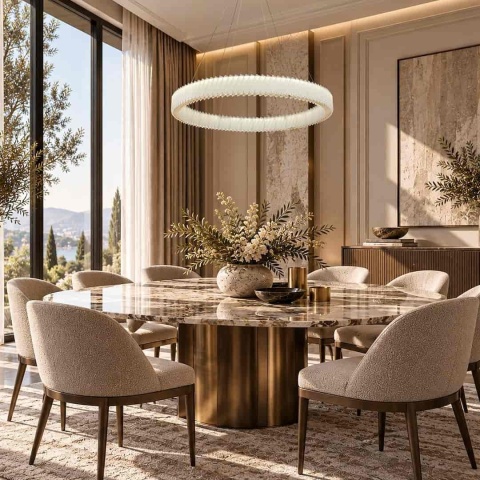 Lampa wisząca LED DELUXE 4000K złoty 90cm MiLAGRO