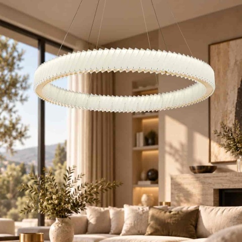 Lampa wisząca LED DELUXE 4000K złoty 90cm MiLAGRO
